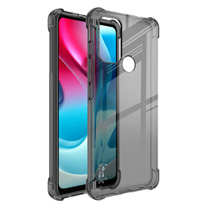 IMAK Transparent Airbag Scratch-Resistant TPU Soft Skin Protective Case with Screen Protector for Motorola Moto G60S