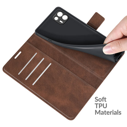 Magnetic Clasp Leather Wallet Stand Phone Protective Flip Cover Case for Motorola Edge 20 Lite 5G