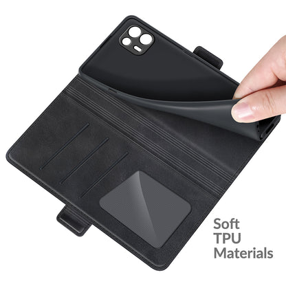 Magnetic Double Clasp PU Leather Phone Case Shell with Wallet Stand Design for Motorola Edge 20 Lite 5G