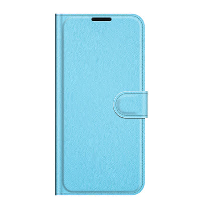 Litchi Skin Leather Phone Protective Shell Case with Wallet Stand for Motorola Edge 20 Pro 5G