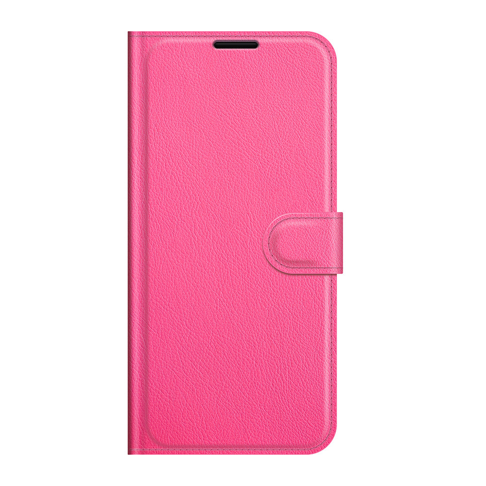 Litchi Skin Leather Phone Protective Shell Case with Wallet Stand for Motorola Edge 20 Pro 5G