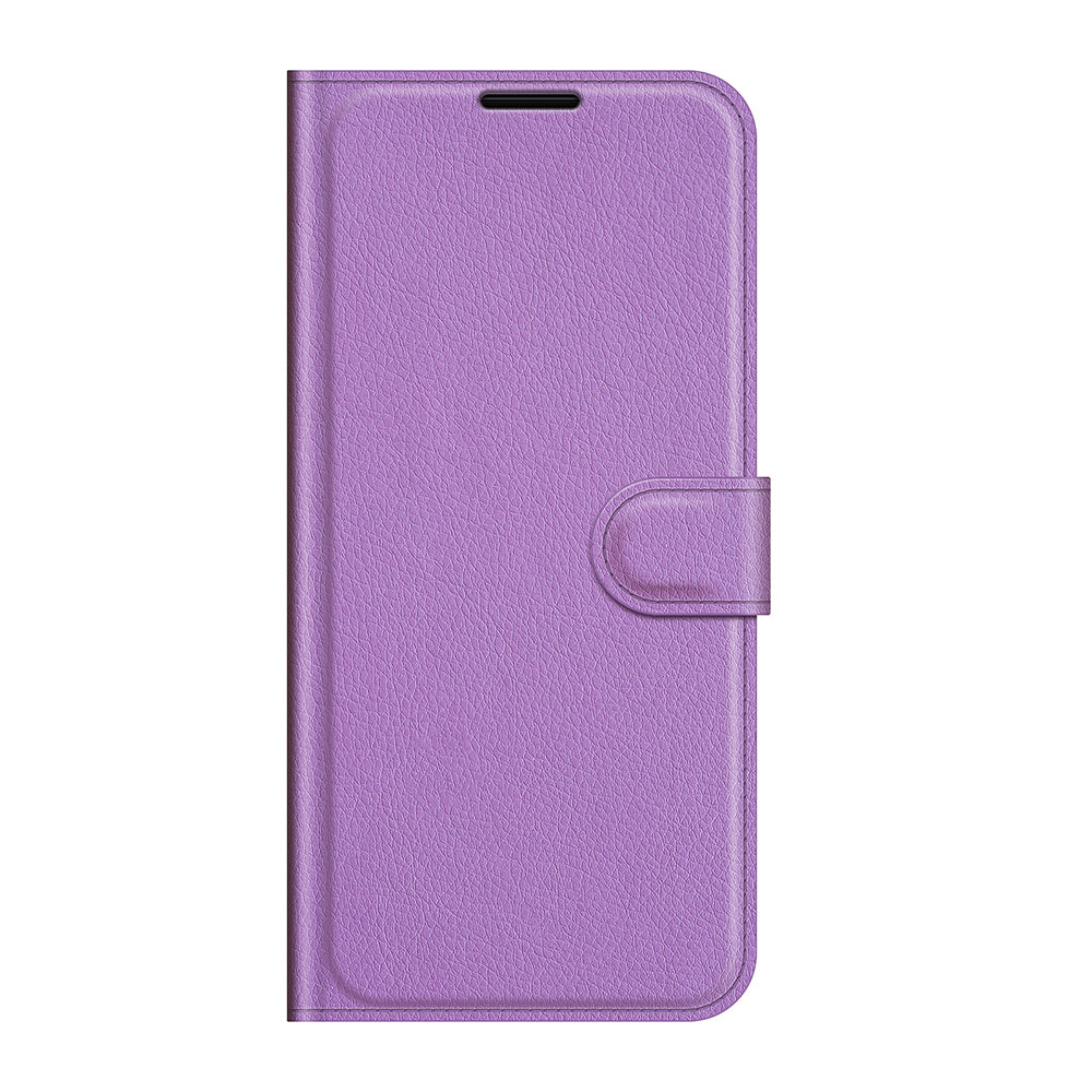 Litchi Skin Leather Phone Protective Shell Case with Wallet Stand for Motorola Edge 20 Pro 5G