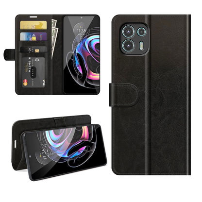 Special Crazy Horse Texture All-Round Protective Leather Wallet Stand Case for Motorola Edge 20 Lite