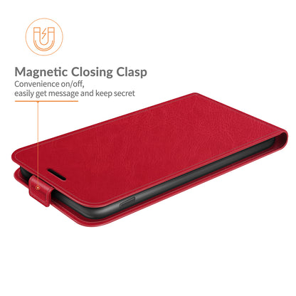 Single Card Holder Drop-Resistant Crazy Horse Vertical Flip Leather Case for Motorola Edge 20 Pro