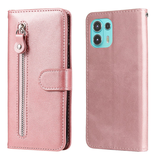 Zipper Pocket Design Fashionable Style Wallet PU Leather Phone Case Quality Flip Phone Covering Shell for Motorola Edge 20 Lite