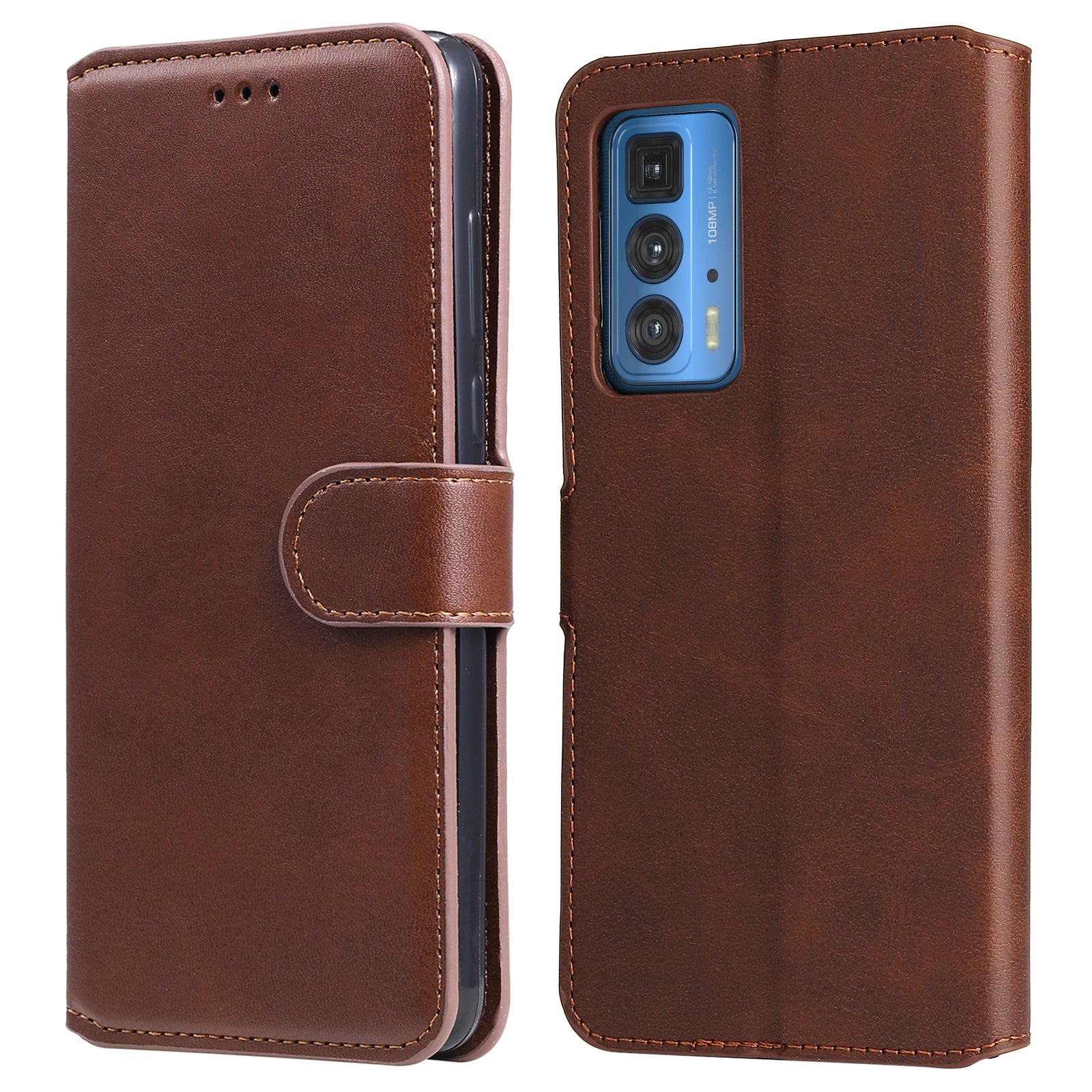 Anti-scratch Shock Resistant Anti Drop Full Protection PU Leather Wallet Stand Phone Cover Case for Motorola Edge 20 Pro