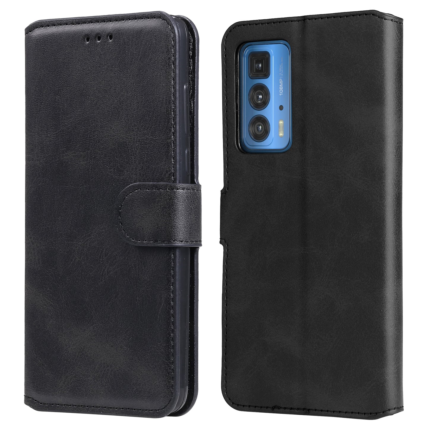 Anti-scratch Shock Resistant Anti Drop Full Protection PU Leather Wallet Stand Phone Cover Case for Motorola Edge 20 Pro