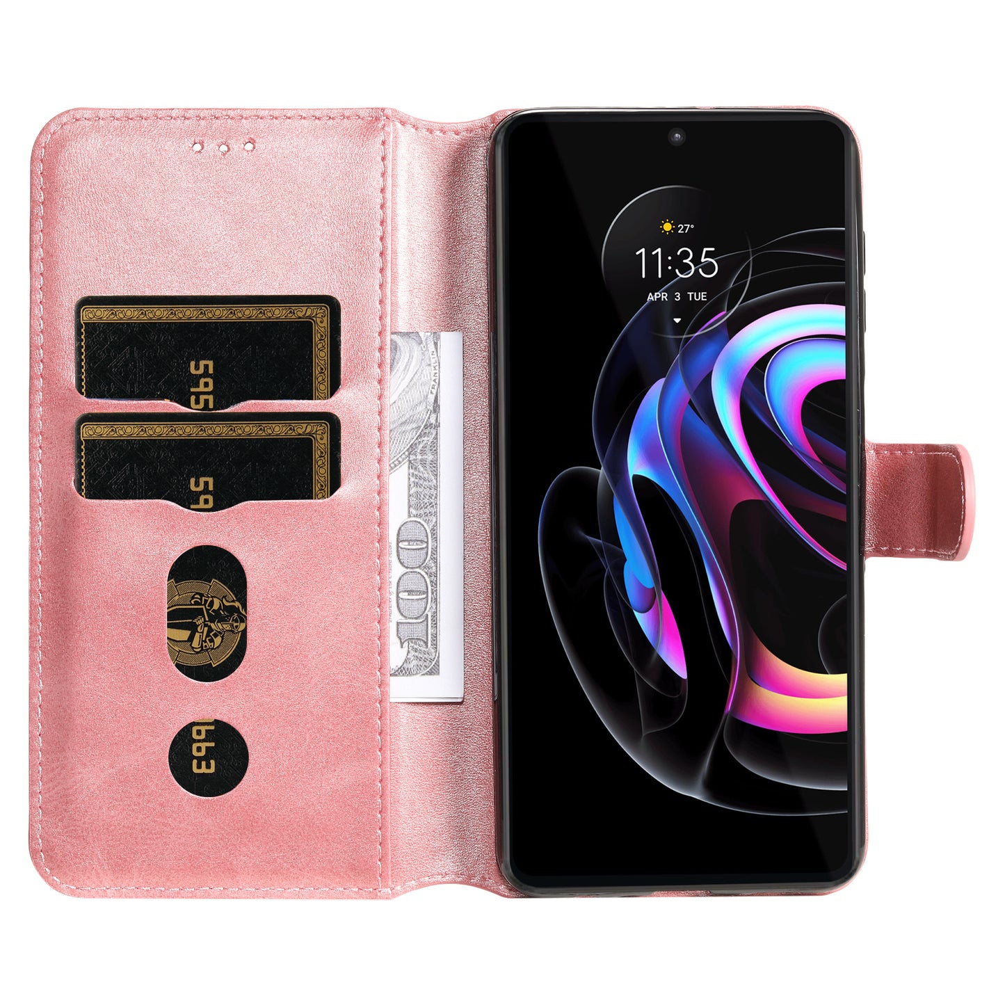 Anti-scratch Shock Resistant Anti Drop Full Protection PU Leather Wallet Stand Phone Cover Case for Motorola Edge 20 Pro