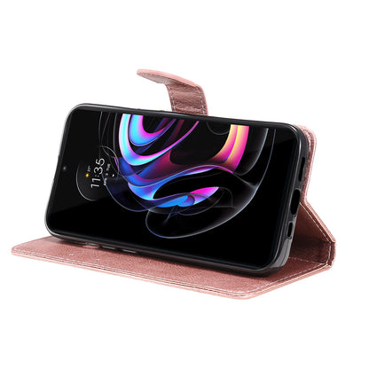 Wallet Stand Design KT Leather Series-2 Solid Color Anti-Scratch TPU+PU Leather Phone Case with Wrist Strap for Motorola Edge 20 Pro