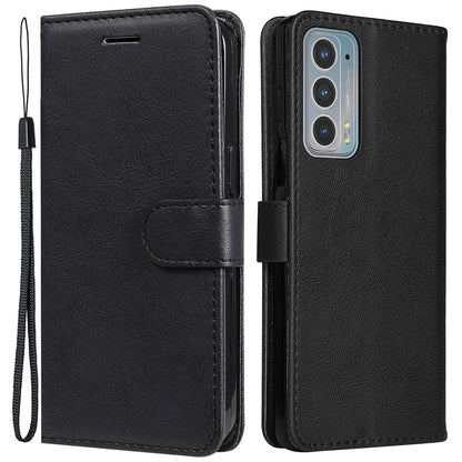 KT Leather Series-2 Shockproof PU Leather Case Phone Protective Cover with Wallet Stand for Motorola Edge 20