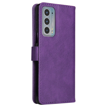 KT Leather Series-2 Shockproof PU Leather Case Phone Protective Cover with Wallet Stand for Motorola Edge 20