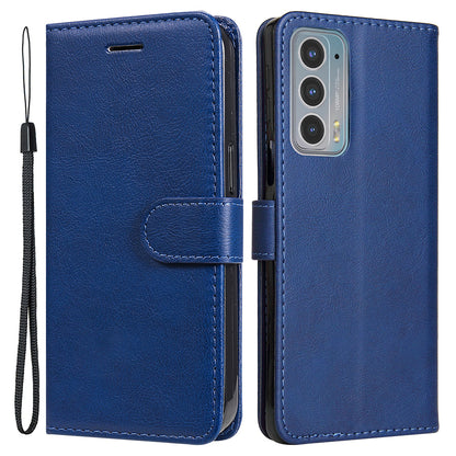 KT Leather Series-2 Shockproof PU Leather Case Phone Protective Cover with Wallet Stand for Motorola Edge 20