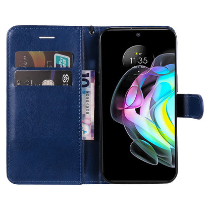 KT Leather Series-2 Shockproof PU Leather Case Phone Protective Cover with Wallet Stand for Motorola Edge 20