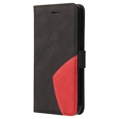 KT Leather Series-1 Splicing Color PU Leather Wallet Magnetic Flip Phone Cover with Stand and Strap for Motorola Edge 20