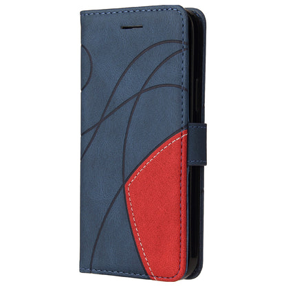 KT Leather Series-1 Splicing Color PU Leather Wallet Magnetic Flip Phone Cover with Stand and Strap for Motorola Edge 20