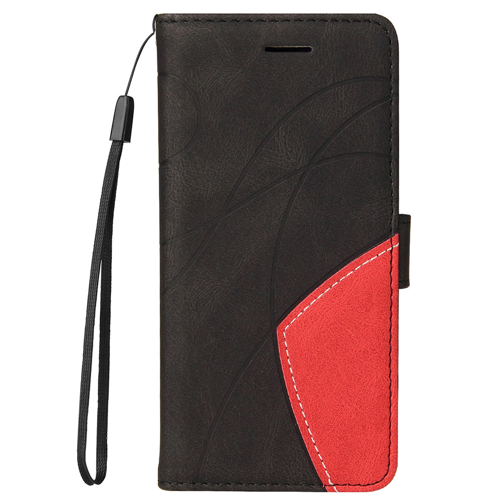 For Motorola Edge 20 Lite KT Leather Series-1 Dual-Color Splicing Design PU Leather Wallet Anti-Scratch Protective Case with Stand and Strap