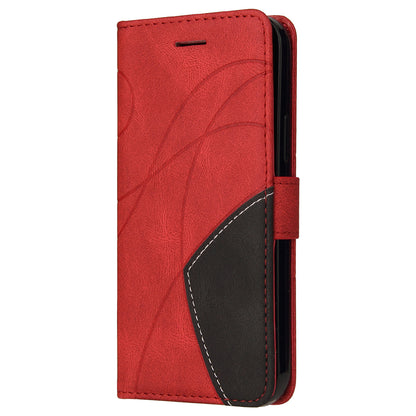 For Motorola Edge 20 Lite KT Leather Series-1 Dual-Color Splicing Design PU Leather Wallet Anti-Scratch Protective Case with Stand and Strap