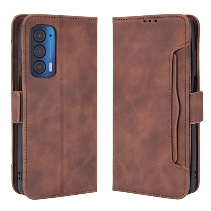 For Motorola Edge (2021) All-Inclusive Multiple Card Slots Design Leather Phone Wallet Stand Protective Case