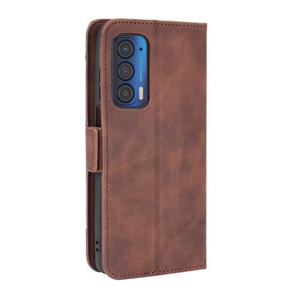 For Motorola Edge (2021) All-Inclusive Multiple Card Slots Design Leather Phone Wallet Stand Protective Case