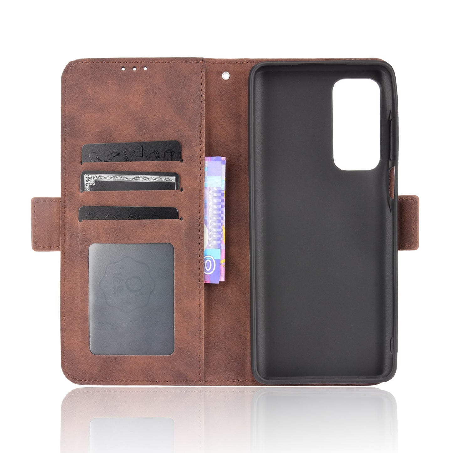 For Motorola Edge (2021) All-Inclusive Multiple Card Slots Design Leather Phone Wallet Stand Protective Case