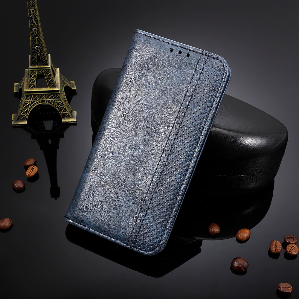 Vintage Style Strong Magnet Phone Stand Case Leather Cover with Wallet for Motorola Edge (2021)