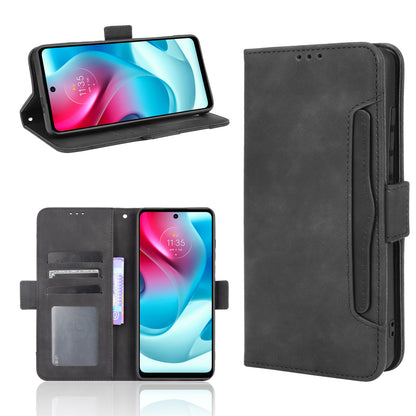 Anti-Drop Full Body Protection Multiple Card Slots PU Leather Phone Case Wallet Cover with Stand for Motorola Moto G60S