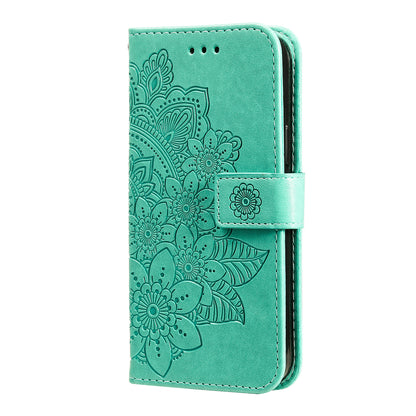 Shockproof Full Coverage Phone Flip Case Imprint Flower Pattern PU Leather Wallet Phone Cover with Wrist Strap for Motorola Moto G10/G30/G20/G10 Power