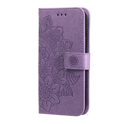 Shockproof Full Coverage Phone Flip Case Imprint Flower Pattern PU Leather Wallet Phone Cover with Wrist Strap for Motorola Moto G10/G30/G20/G10 Power