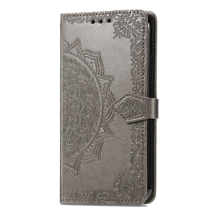 Mandala Flower Embossment Shockproof Leather Phone Stand Wallet Case Cover for Motorola Edge 20