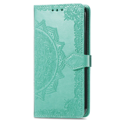 Mandala Flower Embossment Shockproof Leather Phone Stand Wallet Case Cover for Motorola Edge 20