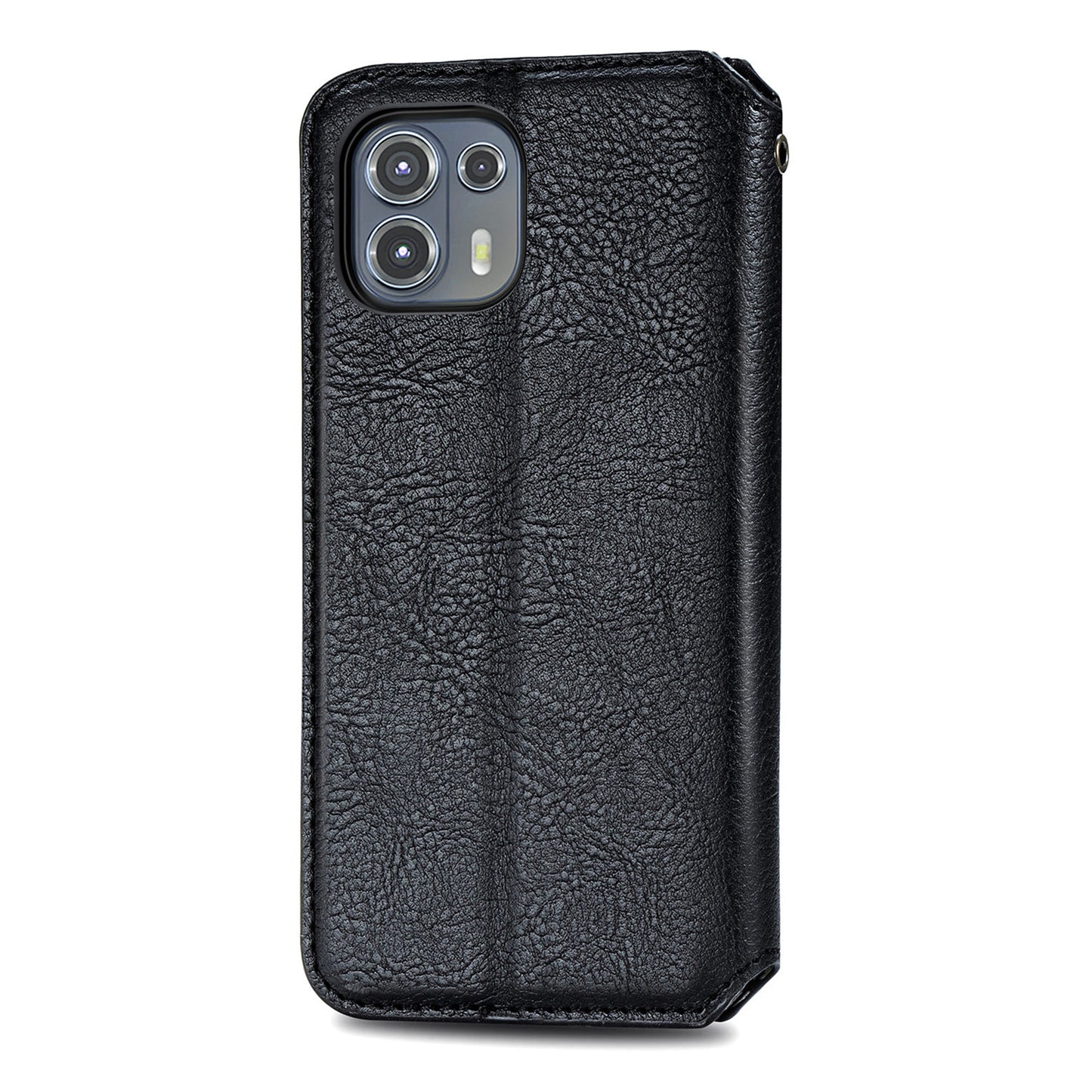 For Motorola Edge 20 Lite Magnetic Auto-absorbed Rhombus Imprint Leather Wallet Stand Phone Case