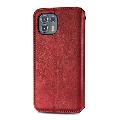 For Motorola Edge 20 Lite Magnetic Auto-absorbed Rhombus Imprint Leather Wallet Stand Phone Case