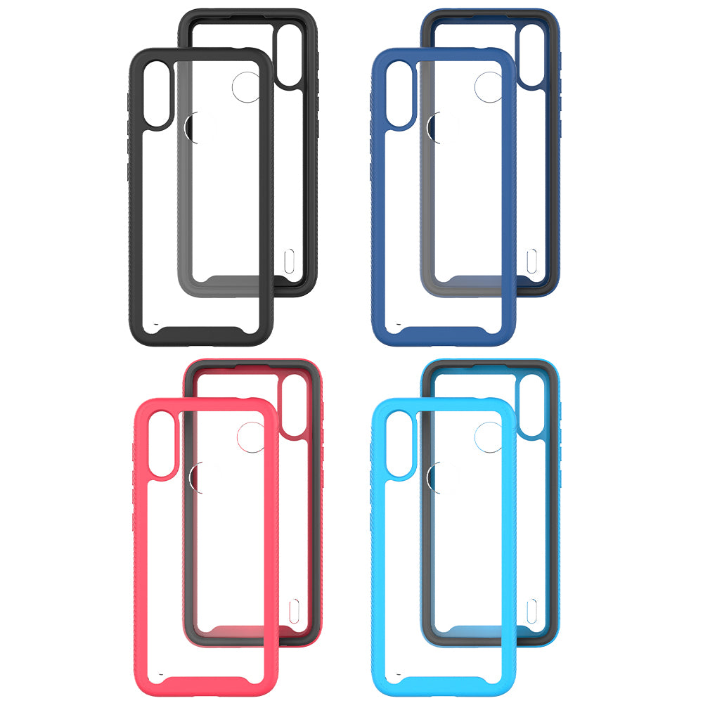 Solid Color Bumper TPU + PC + Acrylic Shock-Absorbed Phone Cover Hybrid Case for Motorola Moto E7 Power/E7i Power