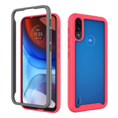 Solid Color Bumper TPU + PC + Acrylic Shock-Absorbed Phone Cover Hybrid Case for Motorola Moto E7 Power/E7i Power