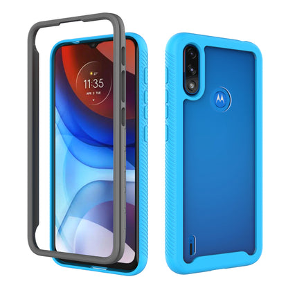 Solid Color Bumper TPU + PC + Acrylic Shock-Absorbed Phone Cover Hybrid Case for Motorola Moto E7 Power/E7i Power