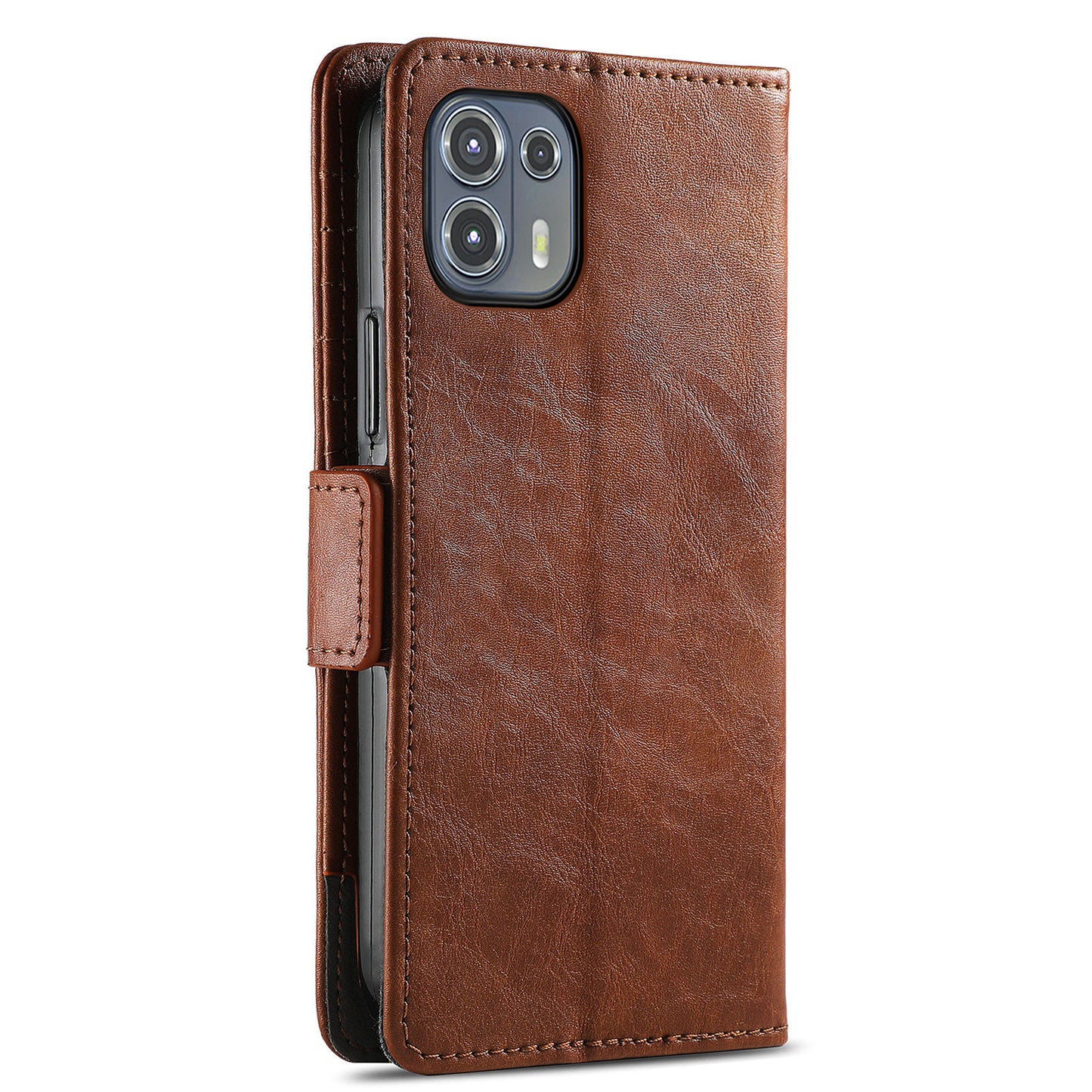 CASENEO 002 Series Business Style Folio Flip Stand Wallet Drop-proof Splicing Leather Case for Motorola Edge 20 Lite