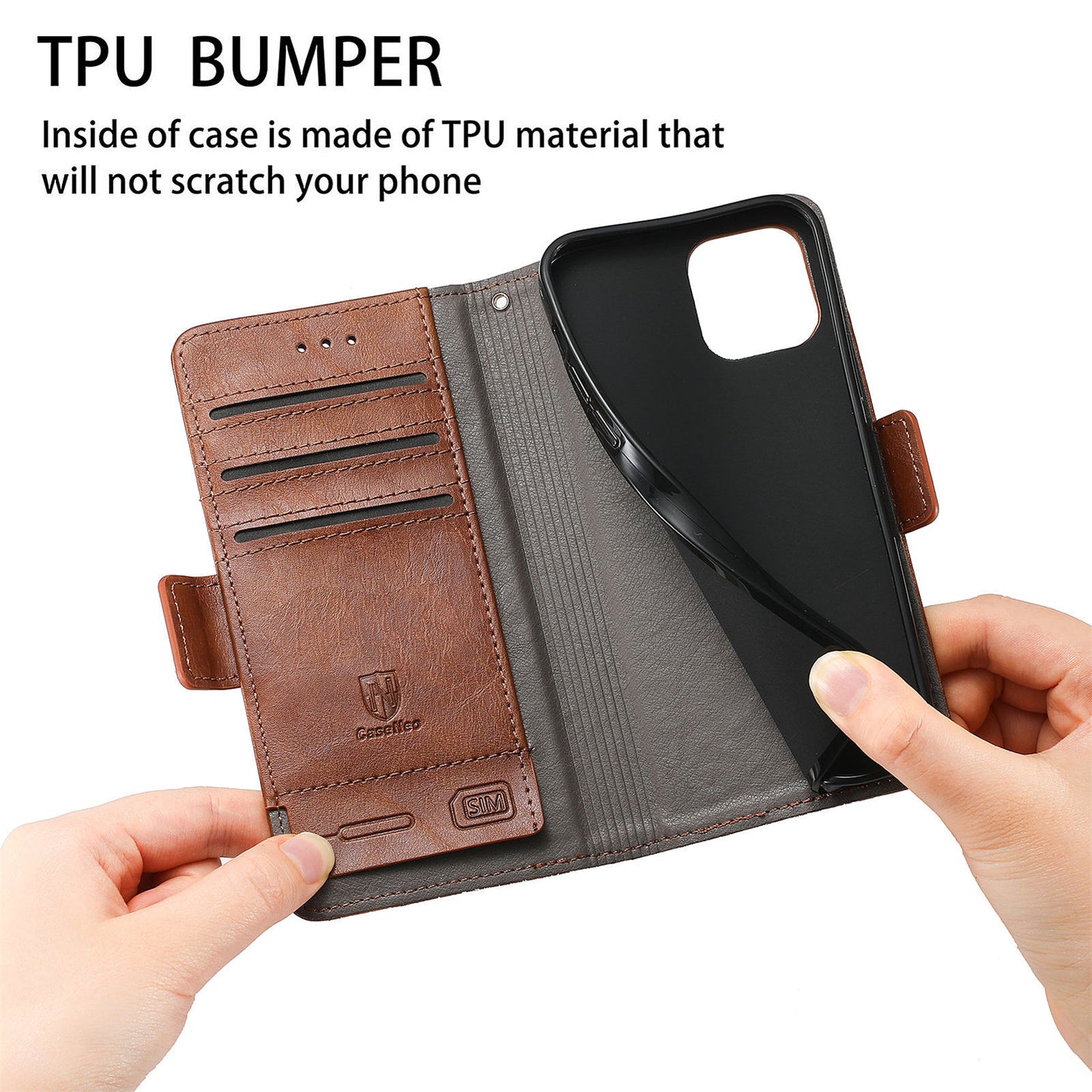 CASENEO 002 Series Business Style Folio Flip Stand Wallet Drop-proof Splicing Leather Case for Motorola Edge 20 Lite