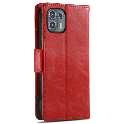 CASENEO 002 Series Business Style Folio Flip Stand Wallet Drop-proof Splicing Leather Case for Motorola Edge 20 Lite