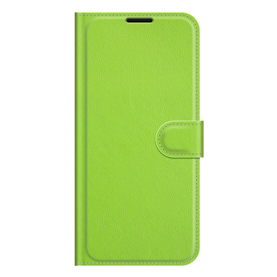 For Motorola Edge (2021) Litchi Skin Phone Case Wallet Stand Design Flip Leather Wallet Phone Cover Shell