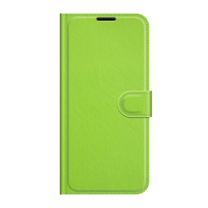 Litchi Texture Folio Flip Leather Case Wallet Stand Phone Cover for Motorola Moto G60S