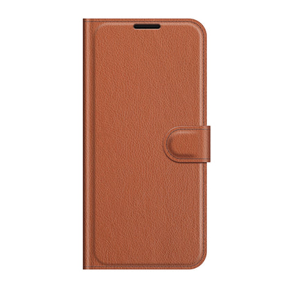 Litchi Texture Folio Flip Leather Case Wallet Stand Phone Cover for Motorola Moto G60S