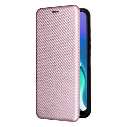 Auto-absorbed Carbon Fiber Texture Leather Stand Phone Shell Case for Motorola Moto G50 5G