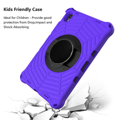 Spider Web Texture Heat Dissipation Anti-Drop Impact-Resistant Tablet Case Kickstand EVA Cover with Shoulder Strap for Lenovo Tab P11 TB-J606F / Tab P11 5G