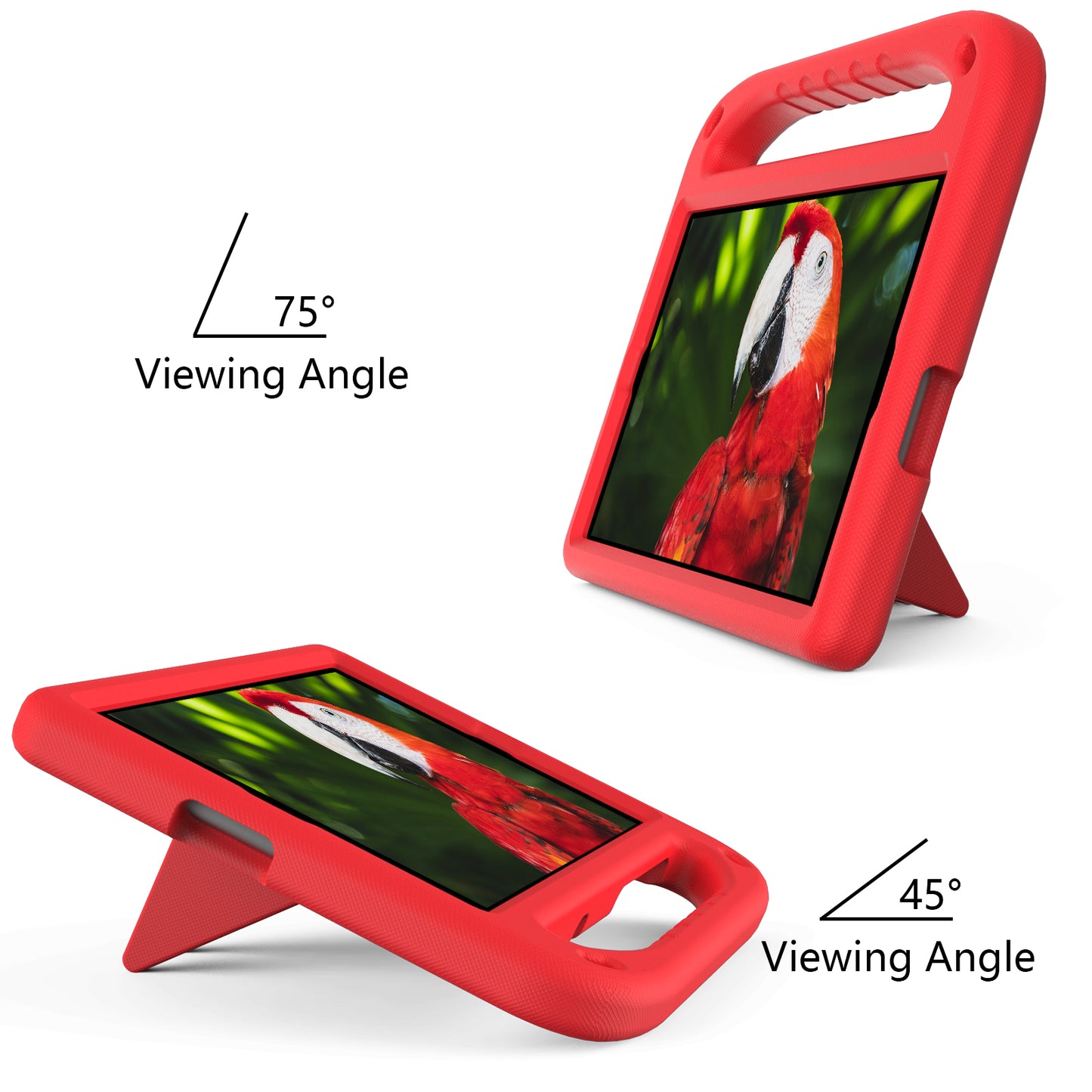 Hand-Hold Grip EVA Tablet Case with Foldable Dual Angle Kickstand for Lenovo Tab M10 HD Gen 2/Tab M10 Plus TB-X606