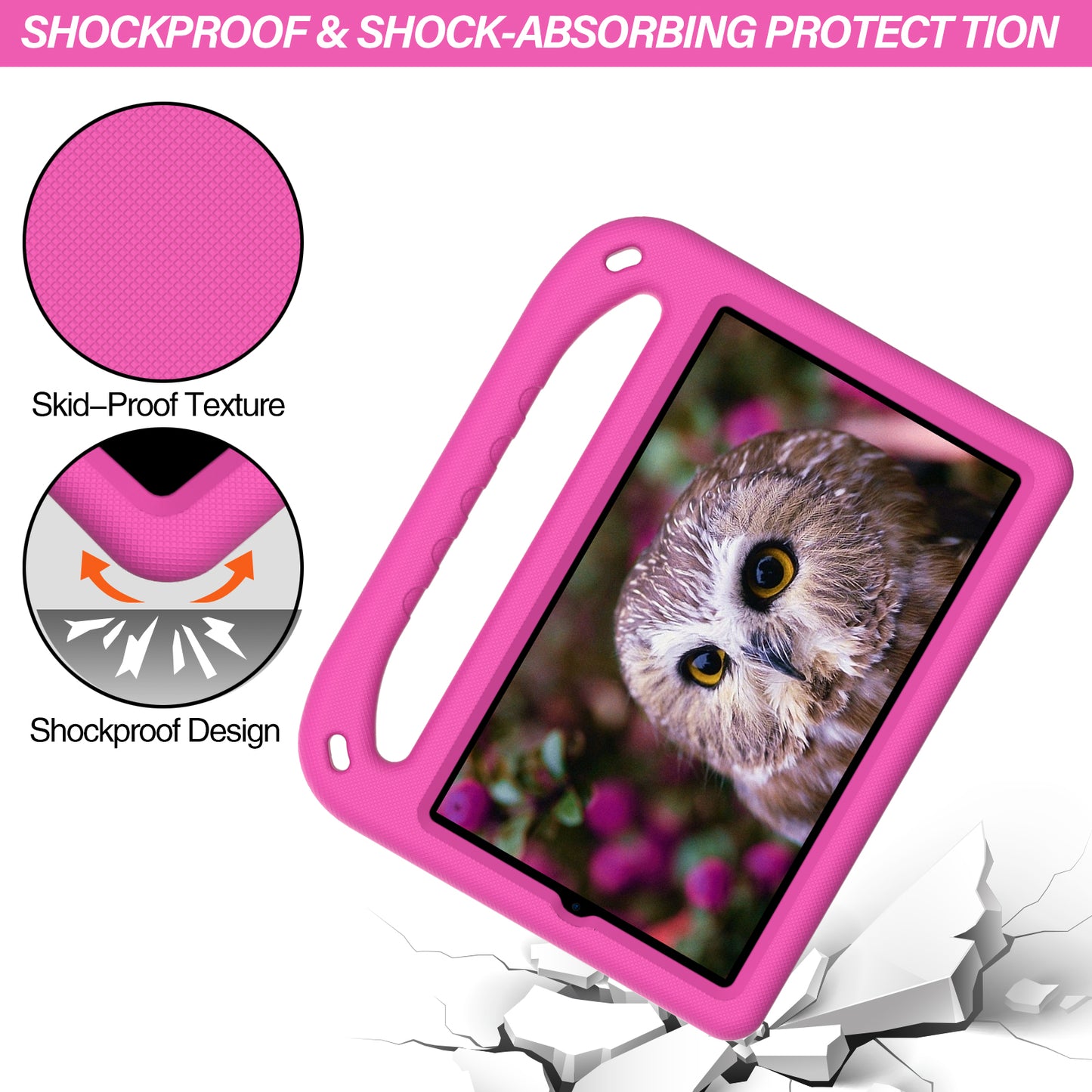 Handle Kickstand Light-Weight EVA Shockproof Protective Case Cover for Lenovo Tab M8 (1st Gen) TB-8505 / Tab M8 (2nd Gen) TB-8705 / Tab M8 (3rd Gen) TB-8506