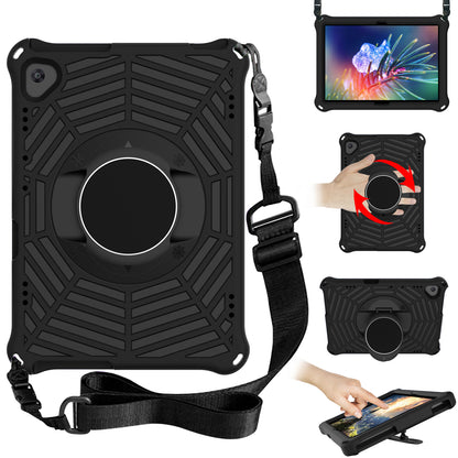 Spider Web Texture Scratch-resistant EVA Smart Tablet Case Cover with Kickstand and Shoulder Strap for Lenovo Tab M10 TB-X505F/TB-X605F 10.1-inch