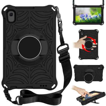 Stylish Spider Web Texture EVA Tablet Case Kickstand Cover Shell with Shoulder Strap for Lenovo Tab M8 (1st Gen) TB-8505/M8 (2nd Gen) TB-8705/M8 (3rd Gen) TB-8506