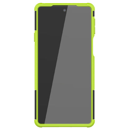 Tire Texture Shock-Absorption Hard PC + TPU Protective Back Cover with Kickstand for Motorola Edge 20