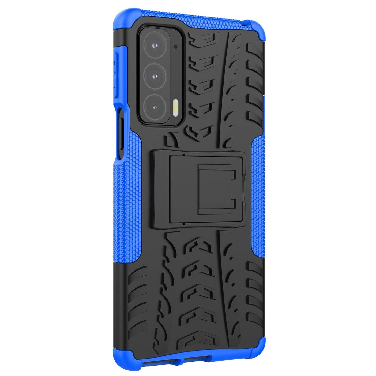 Tire Texture Shock-Absorption Hard PC + TPU Protective Back Cover with Kickstand for Motorola Edge 20