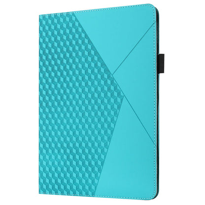 All-Inclusive Rhombus Imprinting Anti-Wear Skin-Touch PU Leather Tablet Protective Cover Case with Card Slots for Lenovo M10 FHD REL TB-X505F/X605F